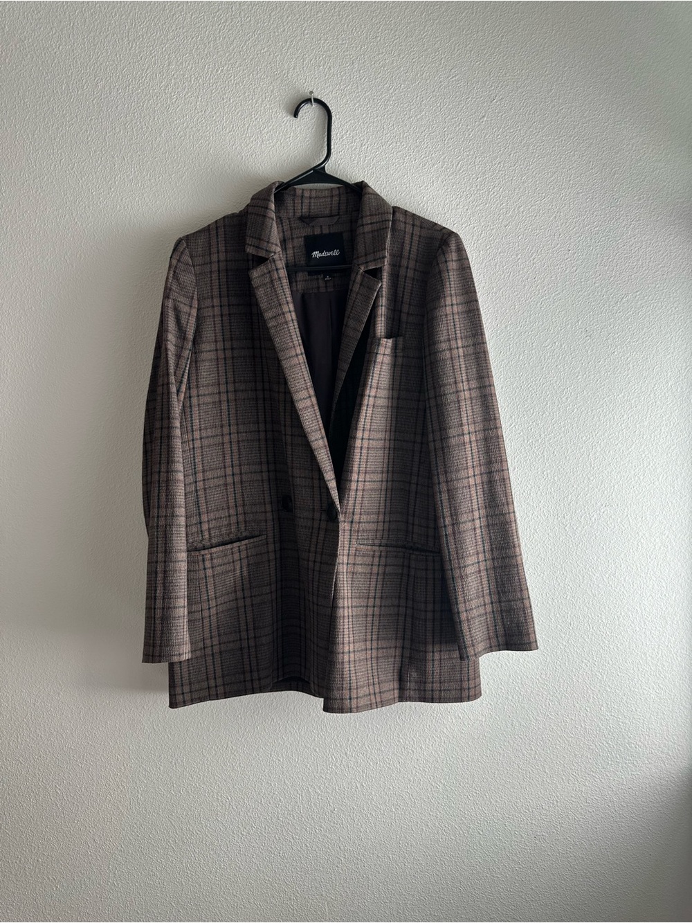 Madewell Brown Plaid Women’s Blazer Medium